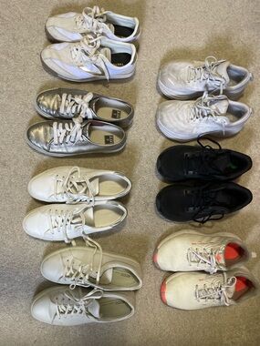 Mixed Women's Sneakers and Casual Shoes - White, Silver, Black